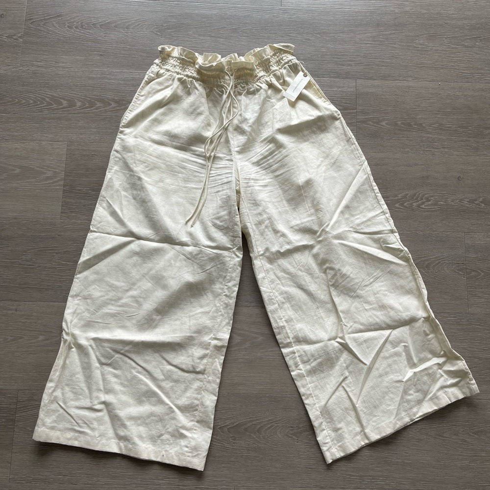Anthropologie Wide Leg Linen Pants Size XS